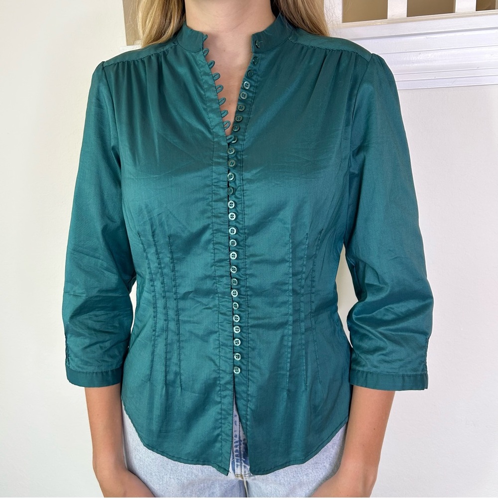 Victorian corset style blouse BCBG MaxAzria Size Small